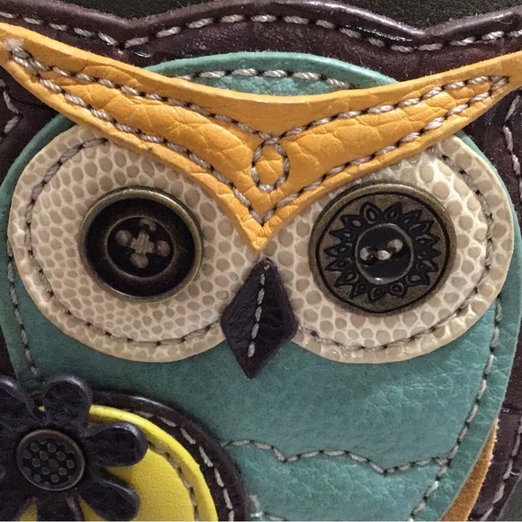 New CHALA Owl Vegan Leather Convertible Dark Green Bag with 2 Straps - Picture 7 of 14